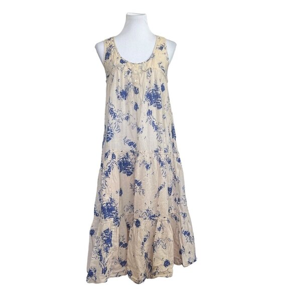 Serena Kay Sleeveless 100% Cotton Prairie Dress Summer Spring Vacation Resort - Picture 1 of 6